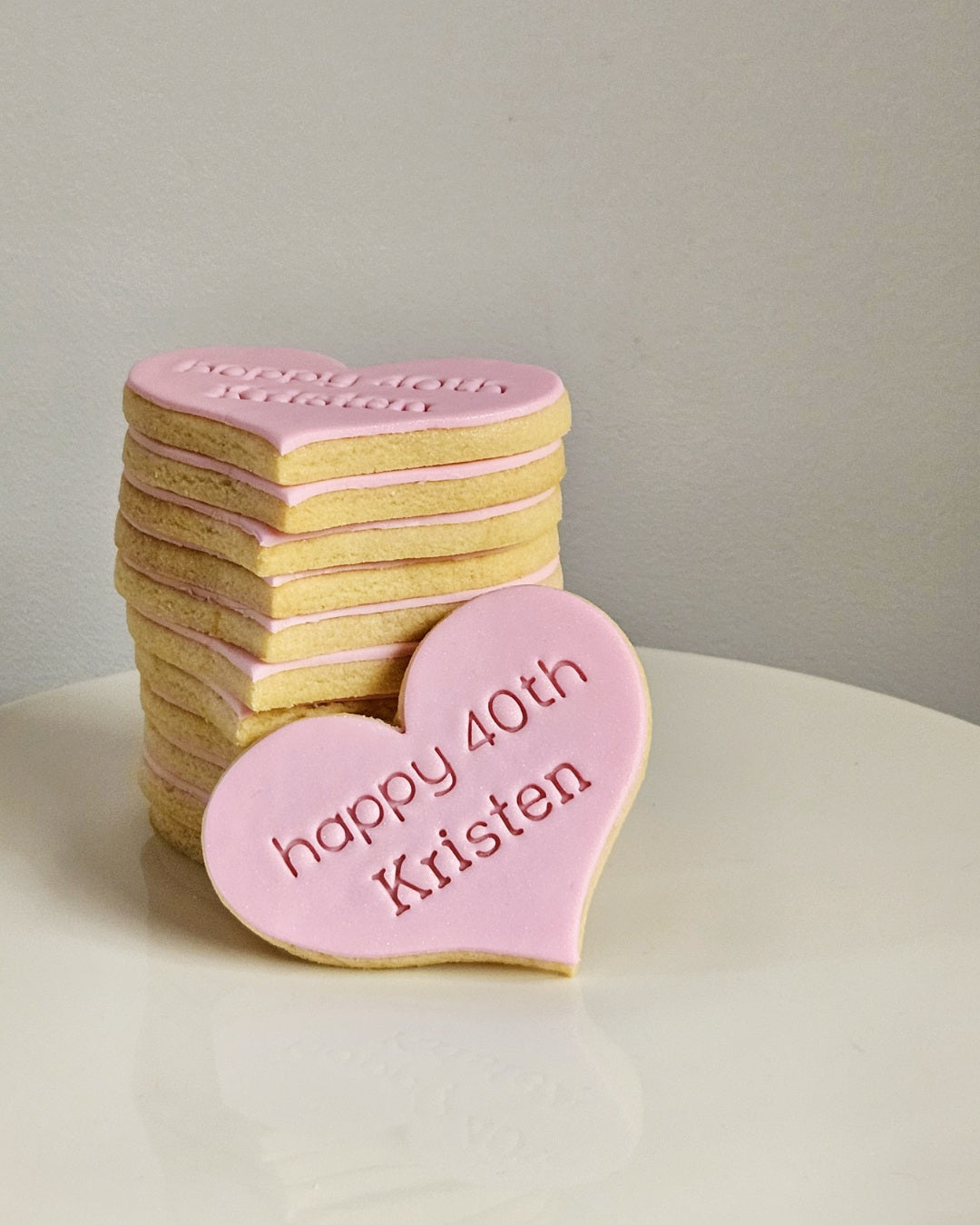 Sugar Cookies - Heart - shimmer finish