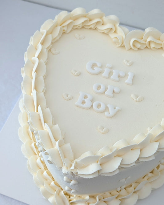 Heart Cake - Gender Reveal