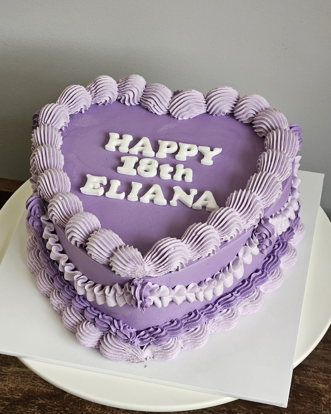 Heart Cake - Vintage Piping